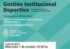 Curso de Gestión Institucional Deportiva