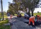 Continúan las tareas en la calle Almirante Brown