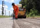 Dio inicio la repavimentación de la calle Almirante Brown