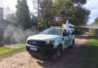 Importante operativo de desinfección en el corredor de la Ruta 205
