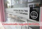 Comunicado del Juzgado de Faltas