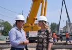 Marisa Fassi recorrió el avance de obra del paso bajo nivel de calle Azcuénaga–Vicente Casares