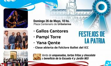 Más festejos Patrios el domingo en Uribelarrea