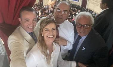 Marisa Fassi acompañó el juramento de Alberto y Cristina