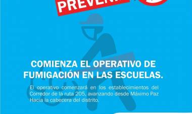 Prevención del dengue: comienza el operativo de fumigación en las escuelas