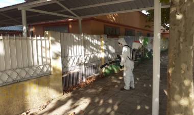 Fumigación y desinfección en casco urbano