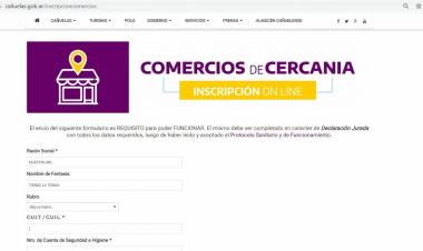 Trámites vía Internet para la inscripción de los "comercios de cercanía"