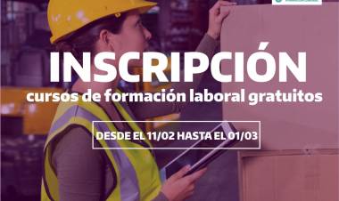Abrirán la inscripción para realizar cursos gratuitos de formación laboral