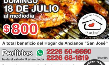 JORNADA SOLIDARIA A  TOTAL BENEFICIO DEL HOGAR DE ANCIANOS SAN JOSÉ