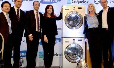 Samsung por primera vez exporta lavarropas