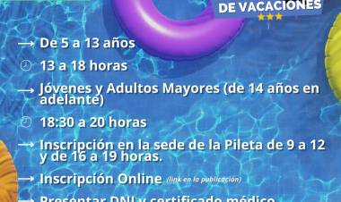 Comenzó la inscripción para la Colonia de Vacaciones 2023