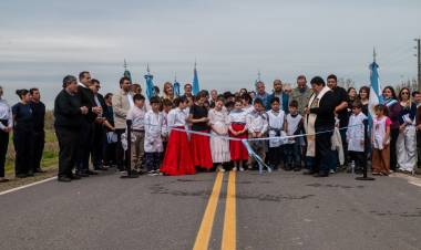 Udaondo celebró su aniversario y la inauguración del asfalto hasta el Km 72