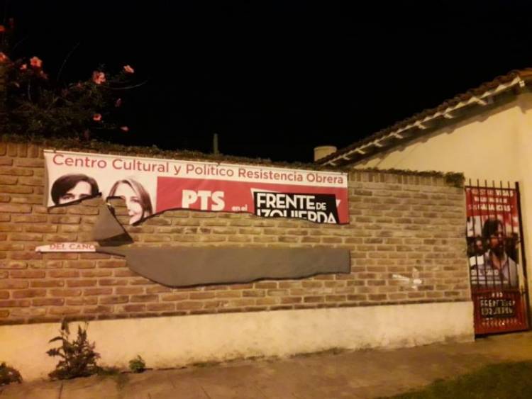 Daños en el local del PTS de Cañuelas