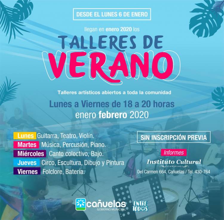 Actividades de verano en el Instituto Cultural Cañuelas