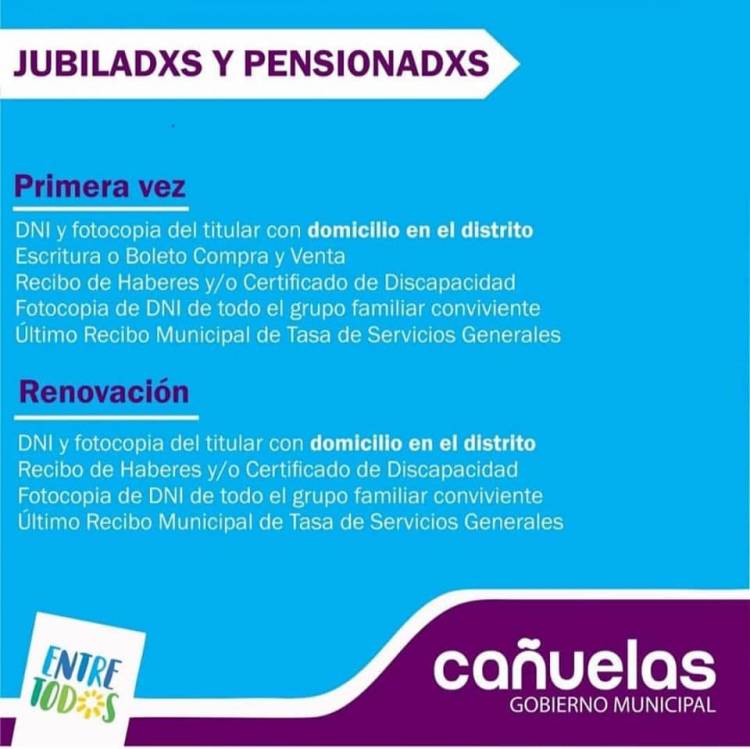 Eximición de tasas para jubilados y pensionados