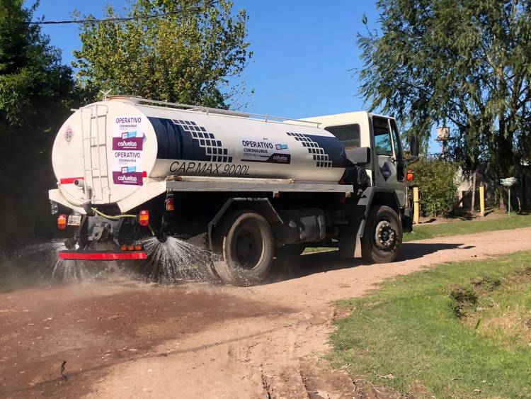 COVID-19: el municipio continúa con la desinfección en barrios y localidades