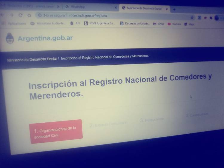 Inscripción al Registro Nacional de Comedores y Merenderos