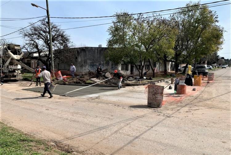 Finalizó la reparación de la carpeta asfáltica en Rawson y Vélez Sarsfield