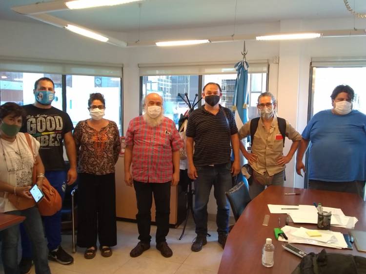 Reunión entre la Mesa Gremial 19 y 20 UTEP y el secretario de Economía Popular Emilio Persico