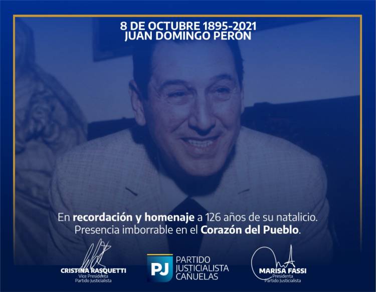 126 años del natalicio de Juan Domingo Perón