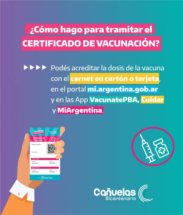 Credenciales de vacunación para adultos mayores
