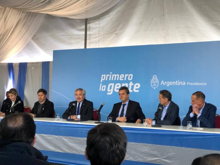 Inicio de obra y discurso picante de Alberto Fernández para pegarle a Macri
