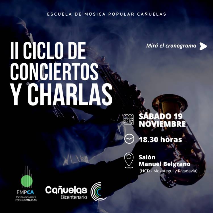 Segundo encuentro de conciertos y charlas organizado por la Escuela de Música Popular de Cañuelas