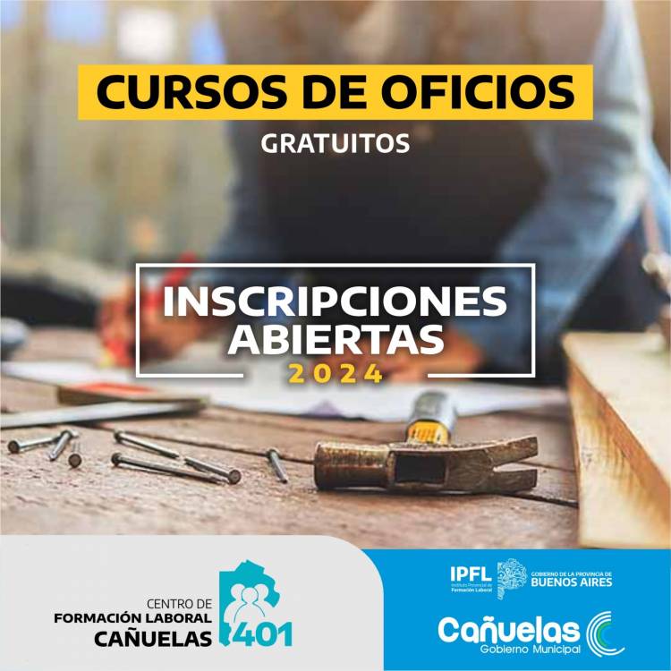 Inscripciones abiertas para los Cursos Gratuitos de Formación Laboral