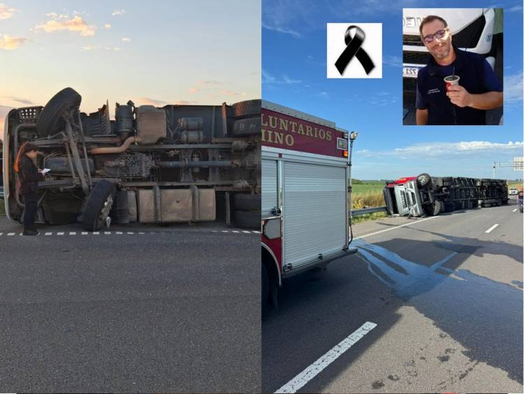 Trágico final para un camionero cañuelense que volcó transportando ganado bovino