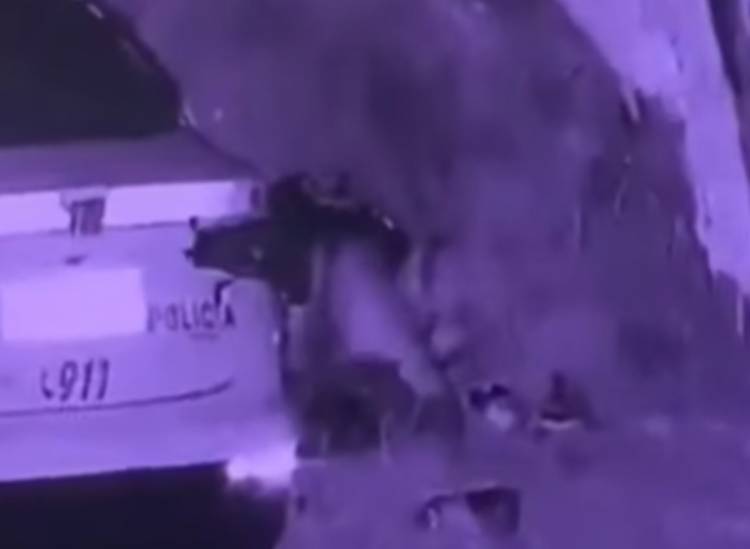 Tuvo sexo al lado del patrullero y "acabó" afuera