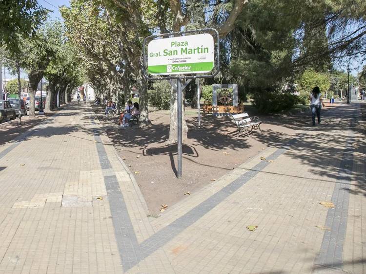 Adelantan la poda en la Plaza San Martín