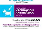 Vuelve la vacunación antirrábica en barrios y localidades