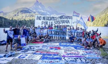 Marcha por la soberanía en Lago Escondido: “El intendente Bruno Pogliano es empleado de Lewis”