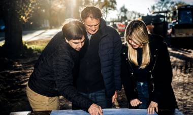 Marisa Fassi recibió al ministro Katopodis y recorrieron las obras de la Ruta 205 en Cañuelas,
