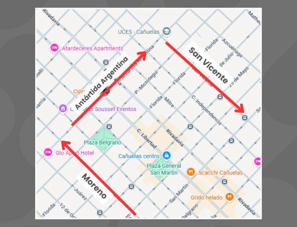 Modificación en el recorrido de colectivos