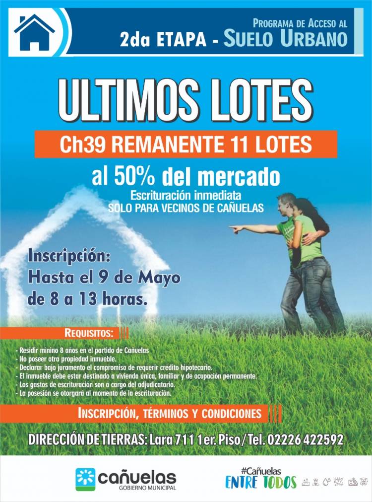 Extienden la inscripción al Programa de Acceso al Suelo Urbano