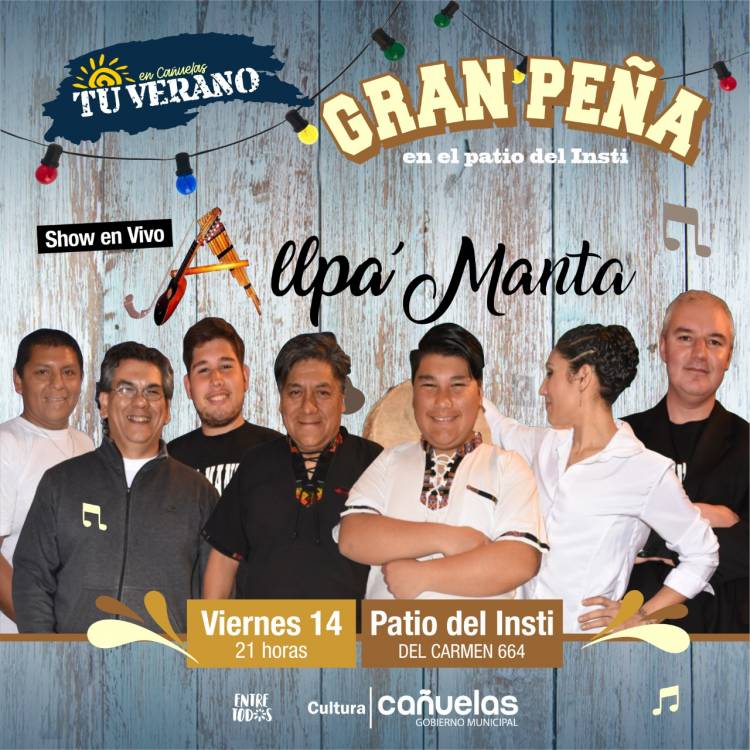 Peña folclórica en el patio del Instituto Cultural