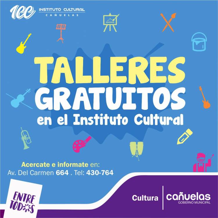 Arrancan hoy los talleres del Instituto Cultural Cañuelas 2020