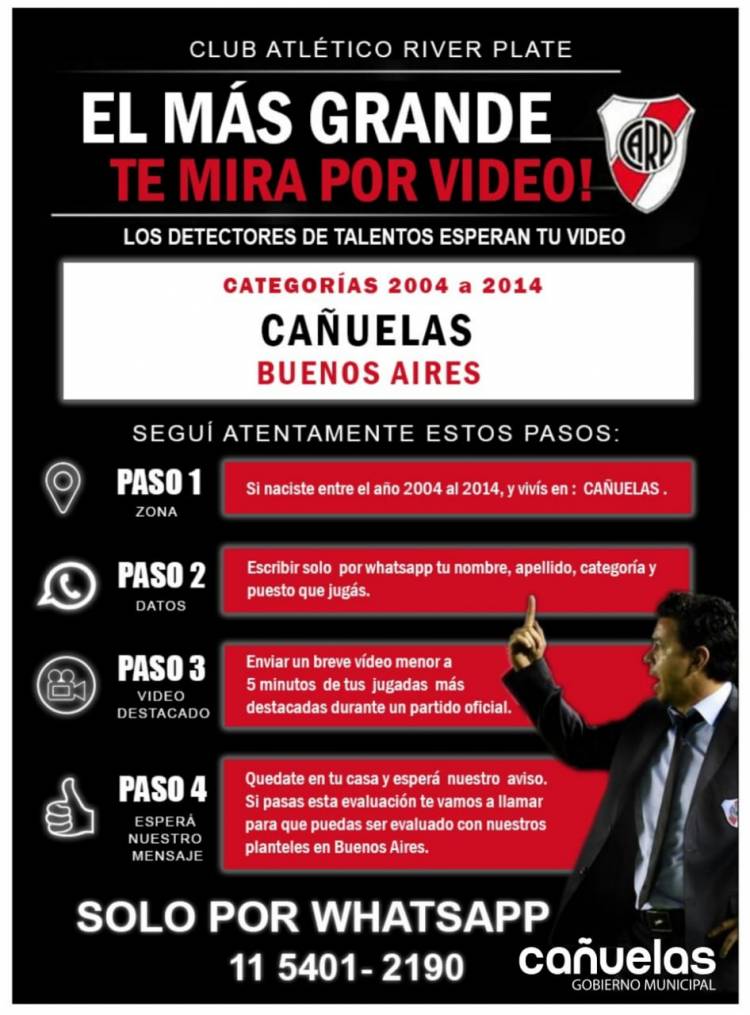 Prueba virtual del fútbol infanto-juvenil de River