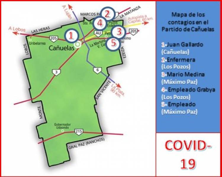 COVID-19: un vecino de Máximo Paz se suma como un nuevo caso positivo en Cañuelas