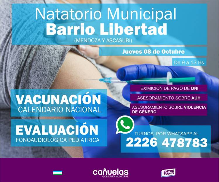 Operativos de vacunación y salud en barrios y localidades