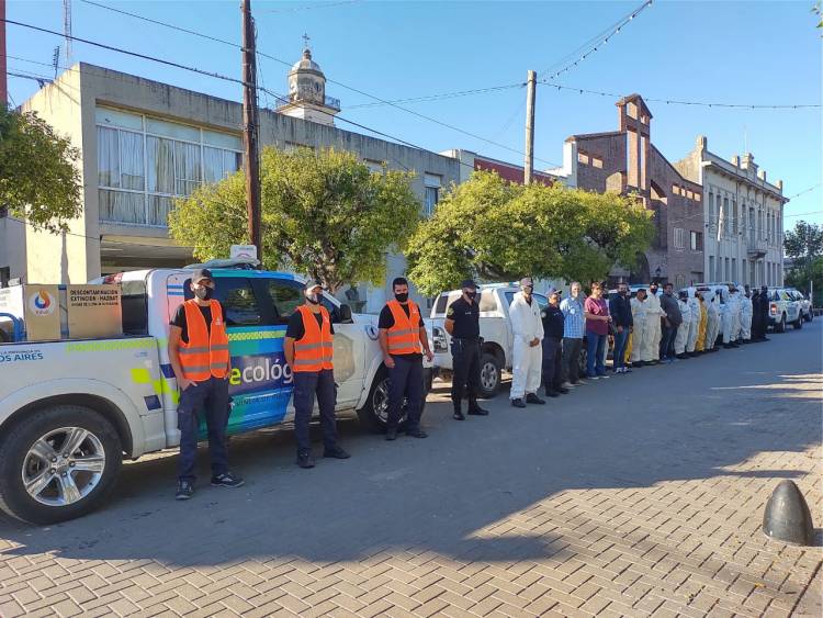 Operativo de desinfección en escuelas de Cañuelas
