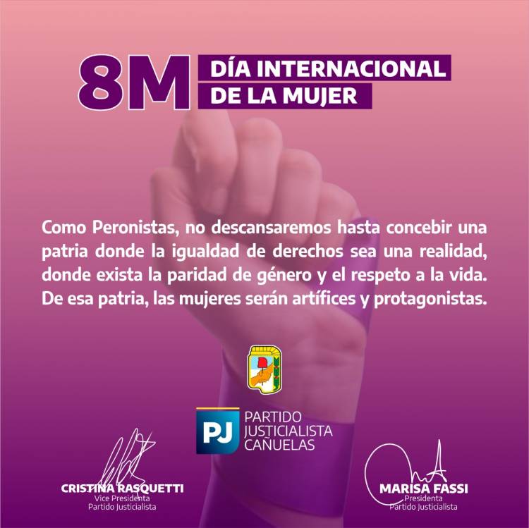 Día Internacional de la Mujer - Partido Justicialista de Cañuelas