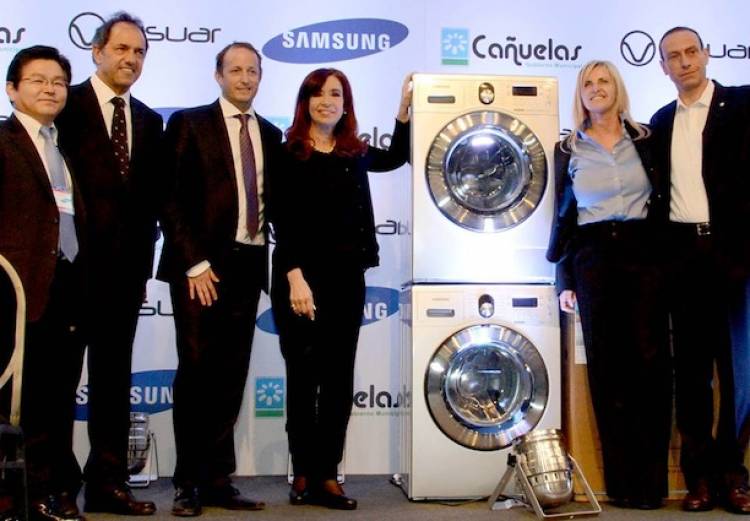 Samsung por primera vez exporta lavarropas