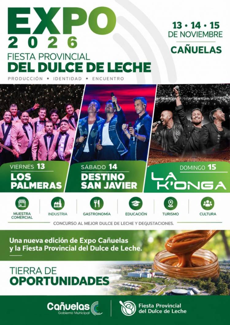 Expo Cañuelas 2026 y Fiesta Provincial del Dulce de Leche